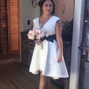 Halston Heritage white and black dress